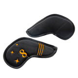 Maxbell 10Pcs Golf Iron Covers Set for Women Men Player Water Resistant Fashion Gift Black
