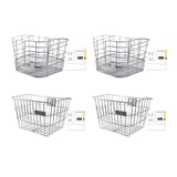 Maxbell Stainless Steel Bike Basket Front Mount Portable for Riding Camping Style A