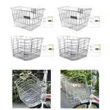 Maxbell Stainless Steel Bike Basket Front Mount Portable for Riding Camping Style A