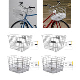 Maxbell Stainless Steel Bike Basket Front Mount Portable for Riding Camping Style A