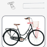 Maxbell Stainless Steel Bike Basket Front Mount Portable for Riding Camping Style A