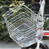 Maxbell Stainless Steel Bike Basket Front Mount Portable for Riding Camping Style A