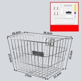 Maxbell Stainless Steel Bike Basket Front Mount Portable for Riding Camping Style A