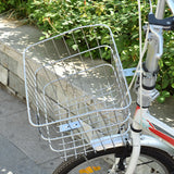 Maxbell Stainless Steel Bike Basket Front Mount Portable for Riding Camping Style B