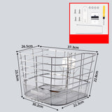 Maxbell Stainless Steel Bike Basket Front Mount Portable for Riding Camping Style C
