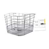 Maxbell Stainless Steel Bike Basket Front Mount Portable for Riding Camping Style C