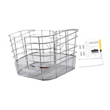 Maxbell Stainless Steel Bike Basket Front Mount Portable for Riding Camping Style C