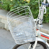 Maxbell Stainless Steel Bike Basket Front Mount Portable for Riding Camping Style C