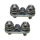 Maxbell 2 Set Bike Fender Shingle Leg Fixing Plate 1.26inch Long Sturdy Fixing Clamp