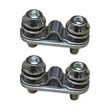 Maxbell 2 Set Bike Fender Shingle Leg Fixing Plate 1.26inch Long Sturdy Fixing Clamp
