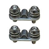 Maxbell 2 Set Bike Fender Shingle Leg Fixing Plate 1.26inch Long Sturdy Fixing Clamp