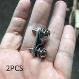 Maxbell 2 Set Bike Fender Shingle Leg Fixing Plate 1.26inch Long Sturdy Fixing Clamp