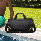 Maxbell Barrel Shoulder Travel Bag Sleek Gym Bag for Sports Training Camping Workout Gold