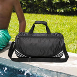 Maxbell Barrel Shoulder Travel Bag Sleek Gym Bag for Sports Training Camping Workout Silver