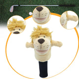 Maxbell Wood Golf Club Headcover Plush Lion Animal Present Protection Sleeve