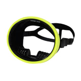 Maxbell Single Lens Diving Mask Snorkeling Glasses for Scuba Spearfishing Freediving Fluorescent Yellow