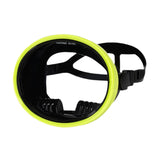 Maxbell Single Lens Diving Mask Snorkeling Glasses for Scuba Spearfishing Freediving Fluorescent Yellow