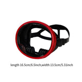 Maxbell Single Lens Diving Mask Snorkeling Glasses for Scuba Spearfishing Freediving Red
