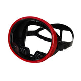 Maxbell Single Lens Diving Mask Snorkeling Glasses for Scuba Spearfishing Freediving Red