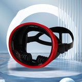 Maxbell Single Lens Diving Mask Snorkeling Glasses for Scuba Spearfishing Freediving Red