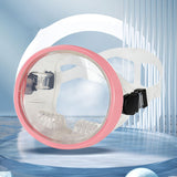Maxbell Single Lens Diving Mask Snorkeling Glasses for Scuba Spearfishing Freediving Pink