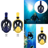 Maxbell Diving Mask Full Dry Lightweight Scuba Diving Goggles Silicone Swimming Mask SM blue