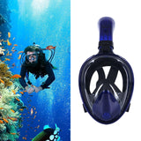 Maxbell Diving Mask Full Dry Lightweight Scuba Diving Goggles Silicone Swimming Mask SM blue