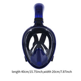 Maxbell Diving Mask Full Dry Lightweight Scuba Diving Goggles Silicone Swimming Mask SM blue