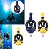 Maxbell Diving Mask Full Dry Lightweight Scuba Diving Goggles Silicone Swimming Mask SM blue