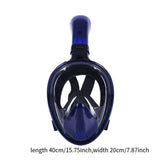 Maxbell Diving Mask Full Dry Lightweight Scuba Diving Goggles Silicone Swimming Mask LXL blue