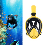 Maxbell Diving Mask Full Dry Lightweight Scuba Diving Goggles Silicone Swimming Mask LXL yellow