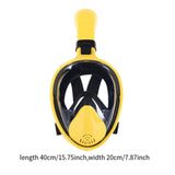 Maxbell Diving Mask Full Dry Lightweight Scuba Diving Goggles Silicone Swimming Mask LXL yellow
