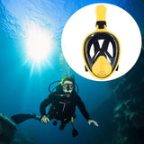 Maxbell Diving Mask Full Dry Lightweight Scuba Diving Goggles Silicone Swimming Mask LXL yellow