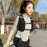 Maxbell Hydration Vest Adjustable Hydration Backpack Pack for Camping Biking Jogging black