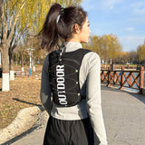 Maxbell Hydration Vest Adjustable Hydration Backpack Pack for Camping Biking Jogging black