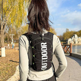 Maxbell Hydration Vest Adjustable Hydration Backpack Pack for Camping Biking Jogging black