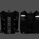 Maxbell Hydration Vest Adjustable Hydration Backpack Pack for Camping Biking Jogging black