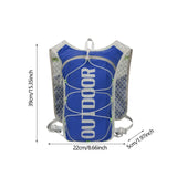 Maxbell Hydration Vest Adjustable Hydration Backpack Pack for Camping Biking Jogging dark blue