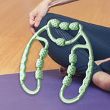 Maxbell Leg Massager Roller Handheld Deep Tissue Massage Tool for Flexibility Training Runner Sports Green