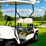 Maxbell Golf Cart Seat Cover Universal Decorative Comfortable Accessories Protection Leaves Oranges
