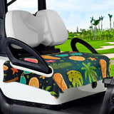 Maxbell Golf Cart Seat Cover Universal Decorative Comfortable Accessories Protection Leaves Oranges