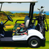 Maxbell Golf Cart Seat Cover Universal Decorative Comfortable Accessories Protection Leaves Oranges