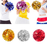 Maxbell Cheerleading Pom Poms with Finger Ring Bright for Games Competition Ceremony Gold