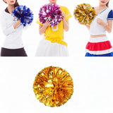 Maxbell Cheerleading Pom Poms with Finger Ring Bright for Games Competition Ceremony Gold