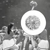Maxbell Cheerleading Pom Poms with Finger Ring Bright for Games Competition Ceremony Silver