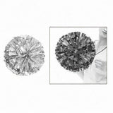 Maxbell Cheerleading Pom Poms with Finger Ring Bright for Games Competition Ceremony Silver