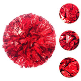 Maxbell Cheerleading Pom Poms with Finger Ring Bright for Games Competition Ceremony Red