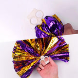 Maxbell Cheerleading Pom Poms with Finger Ring Bright for Games Competition Ceremony Red