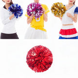 Maxbell Cheerleading Pom Poms with Finger Ring Bright for Games Competition Ceremony Red