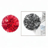 Maxbell Cheerleading Pom Poms with Finger Ring Bright for Games Competition Ceremony Red